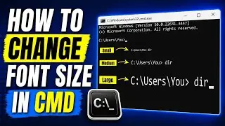 How to change Command Prompt's Font Size|| Font size of command promt|| Cammand promt size too small