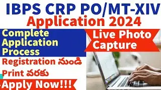 IBPS PO Apply Online 2024 Telugu || Application Form Fill Up || Upload Live Photo || How to Apply