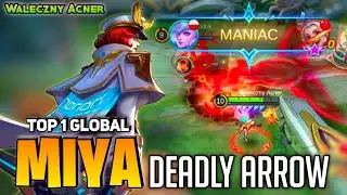MANIAC ! Miya Aggressive Gameplay [ Top 1 Global Miya ] By Waleczny Acner - Mobile Legends