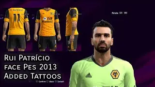 Rui Patrício face Pes 2013 Added Tattoos