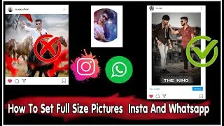 How To Full Size Instagram Pictures | Set Full Size Whatsapp Profile | Inshot App |