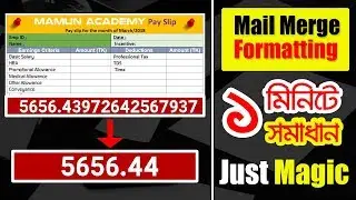 Mail Merge: Solve Mail Merge Number,Date,Currency,Time Format Problem in MS Word Bangla