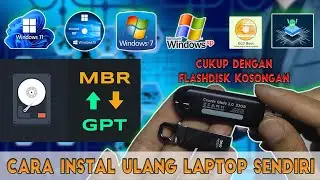 Cara instal ulang windows laptop ataupun pc yang error dengan flashdisk kosongan