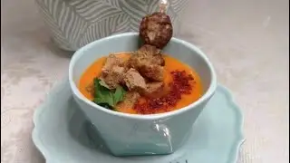 Овощной крем-суп с фрикадельками👌🏻