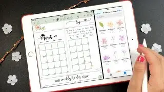March Digital Planner | Digital Bullet Journal Spread