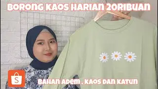 SHOPEE HAUL KAOS HARIAN HIJAB CUMA 20RIBUAN AJA !!!