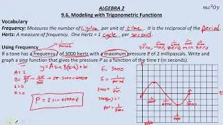 A2 9.6, Modeling with Trigonometric Functions