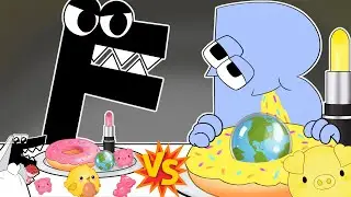 Alphabet Lore F vs B Big And Small Food CHALLENGE MUKBANG | Alphabetlore ANIMATION | OGG WIN