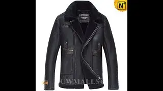 Patented Products Series | CWMALLS® Patented Design Sheepskin Bomber Jacket CW808066 | CWMALLS.COM