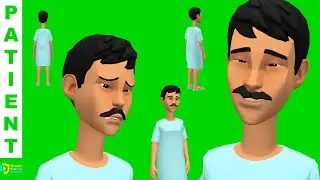 Patient Character Green Screen | Green Screen Patient | Green Screen Background (No Copyright)