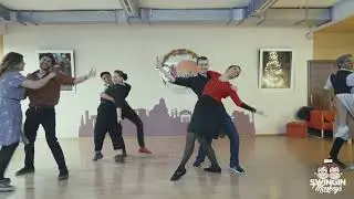 Swingin Monkeys Students Zat You Santa Choreo @ Social Swing Xmas Party 2021