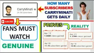 How many Subscribers CarryMinati gets everyday |Carryminati subscribers live count(2021)#carryminati