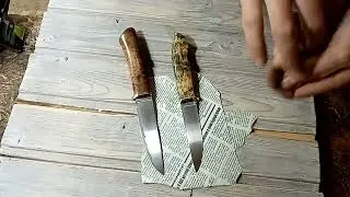 Заточка ножа на гриндере.