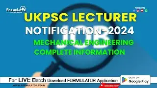 UKPSC Polytechnic Lecturer Mechanical Engineering Complete Information