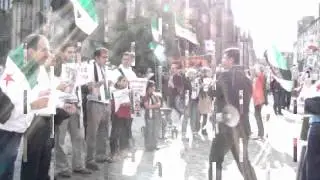 Syrian Protesting in Royal Mile Edinburgh After Darya Massacre 26-8-2012 - Part1