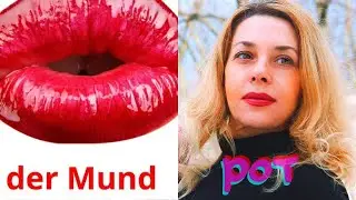 Short Немецкие слова по теме der Mund: essen, kauen, Gähnen, schmecken, sprechen - Фрау Анжелика