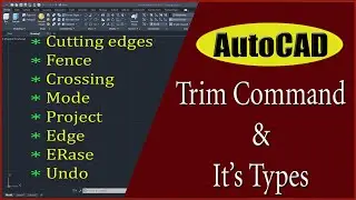 Trim command in AutoCAD || Trim command || 