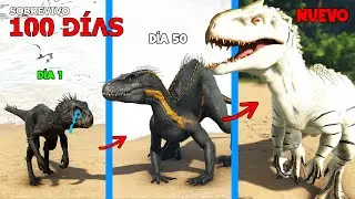 SOBREVIVO como DINOSAURIO HIBRIDO de JURASSIC WORLD 100 DIAS en ARK! Lucho contra monstruo Kaiju