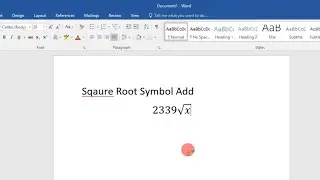How To Insert Square Root Symbol In Ms Word 