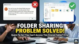 Folder Sharing Problem Solved! | You Can’t Access This Shared Folder Error 0x800704f8
