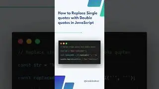 How to replace single quotes with double quotes in Javascript #javascript #js #code #codeindoor