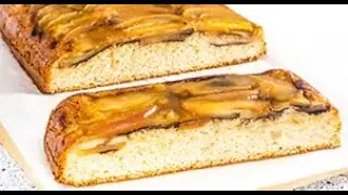 Сочный и пышный бисквит без глютена и масла. Перевернутый пирог с яблоками и корицей.
