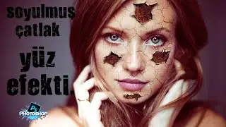 Photoshop soyulmuş çatlak yüz efekti