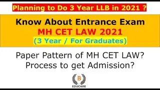 Know About 3 Year MH CET LAW 2021 | Law Entrance After Graduation in Maharashtra by 