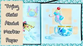 Testing Ohuhu's Alcohol Marker Paper | Drawing Fantasy Froggies