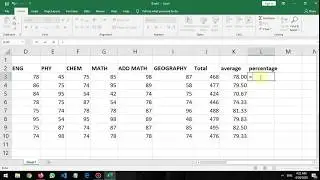 MS Excel Tutorial  insert formula (sum , Average and Percentage)