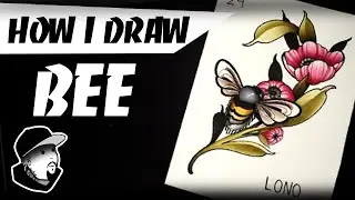 HOW  I DRAW BEE | Neo Traditional TATTOO Design