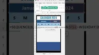 Make dynamic Calendar in excel: 