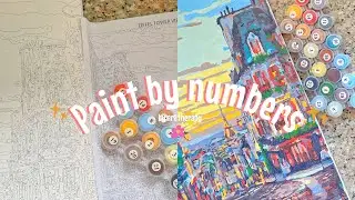 🌇 I tried paint by numbers | art therapy ✨