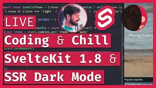 SvelteKit 1.8 + SSR Dark Mode 🌘🔴 LIVE Coding & Chill