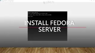 Install fedora server