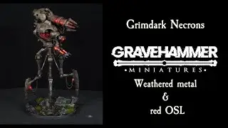 Grimdark Necrons - wet blending enamels & oils, red OSL and more!