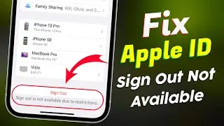 FIX Apple ID Sign Out Not Available Due To Restrictions | Fix Apple ID Sign Out is Greyed Out