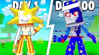 I Survived 100 DAYS with SUN and MOON in Minecraft