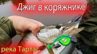 Джиг в коряжнике. Рыбалка на щуку. река Тартас