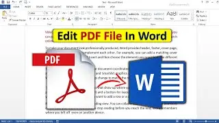 How to Edit PDF File In MS Word | Convert PDF to Word