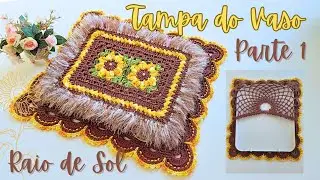 ✨ Tampa do Vaso Retangular Raio de sol em Crochê ✨.1/2  Por Vanessa Marcondes