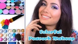 Colorful Peacock Makeup Look by Lorraine