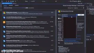 agregando paquetes de nuget Azure Storage visual studio windows