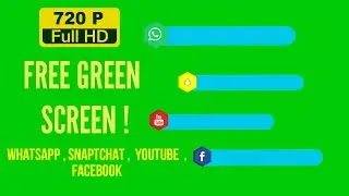All social media icon green screen animated