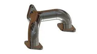 Cad modeling of pipe design with flange in solidworks