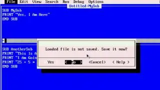 QBasic Tutorial 35 - Making A Sub In QBasic 1.1