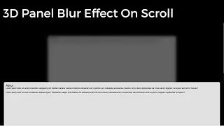 How To Create a 3D Panel Blur Effect on Scroll with JavaScript