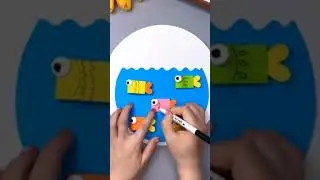 Аппликация аквариум и кот #поделкавсад #весенниеподелки
