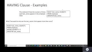 Database   Part 5   Class 3   Multiple Group By, Min and Max