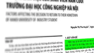 Should graduates stay in Hanoi or return to their hometowns? | Labor Economics | Group 9 | NEU (D...